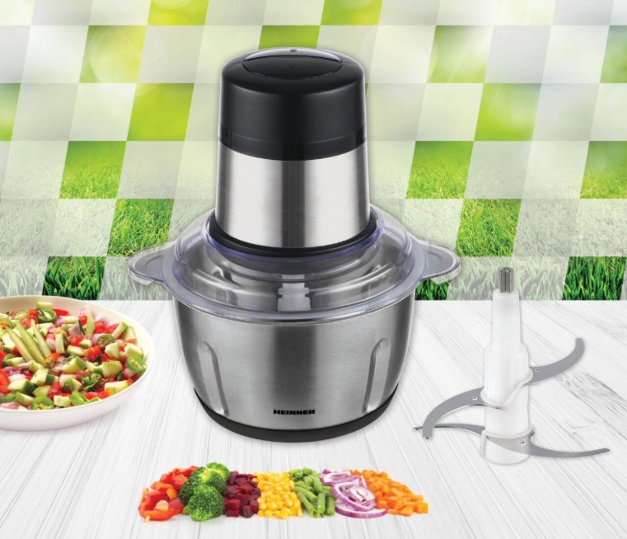 Tocator legume Cyntheria 300, Heinner, 300W, 1L, argintiu - imagine 4